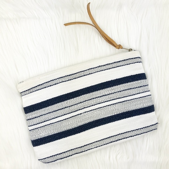 LOFT Handbags - LOFT Striped Pouch